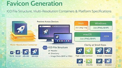 Favicon Generation: ICO File Structure, Multi-Resolution Containers & Platform Specifications