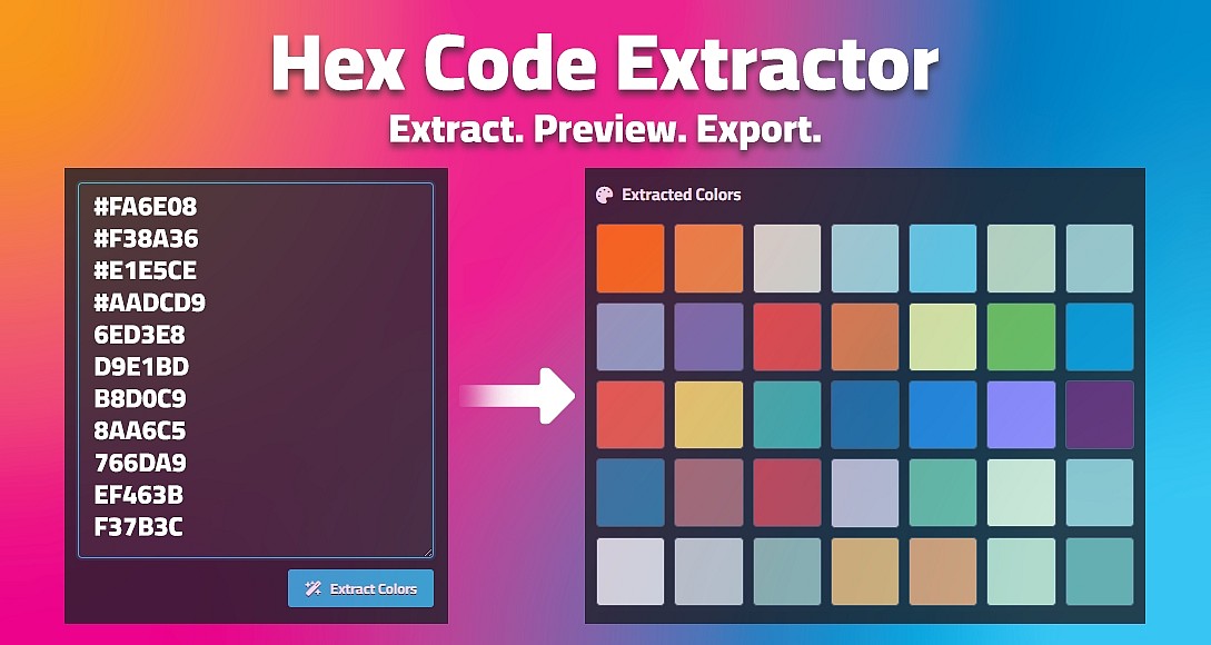Hex Code Extractor | Extract Colors from CSS, Text & Files