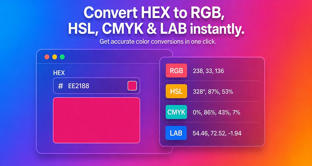 Hex to RGB Converter & Professional Color Format Tool