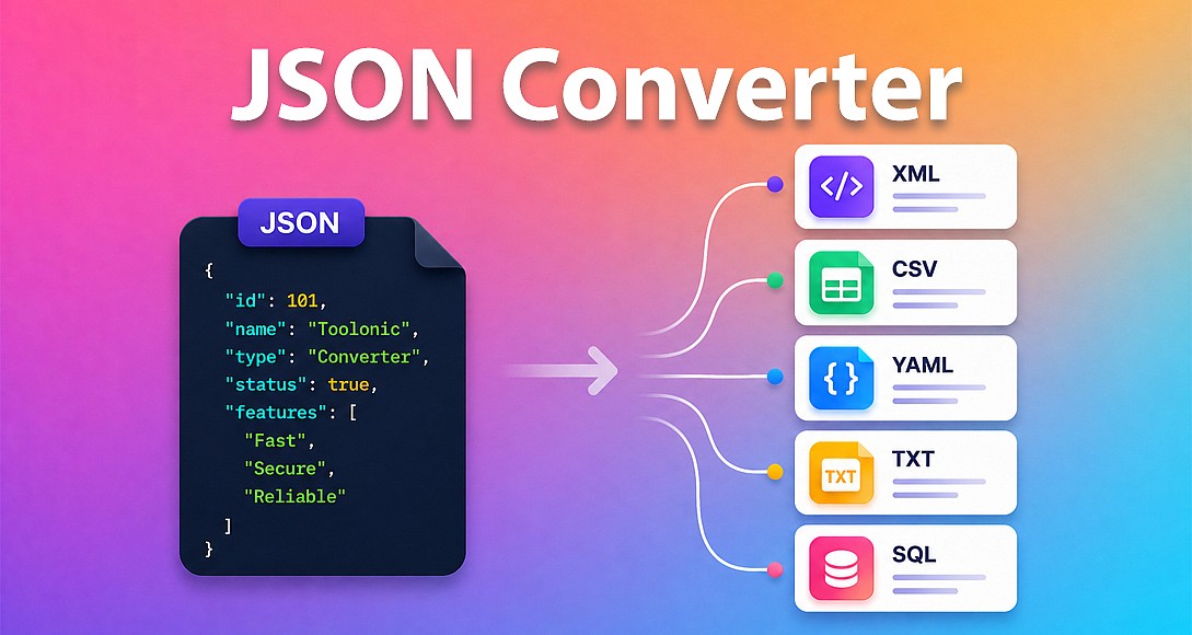 JSON Converter Tool – Free CSV, XML, YAML, SQL, TS Export