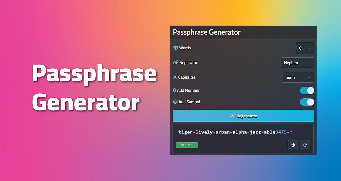 Passphrase Generator - Create Strong, Memorable Passwords