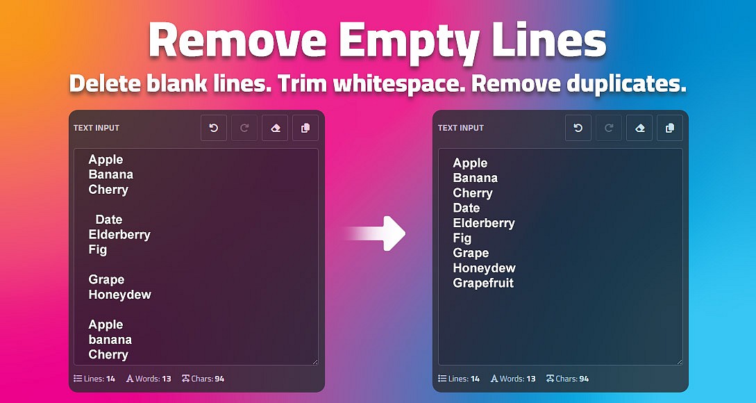 Remove Empty Lines Online | Delete Blank Lines & Clean Text