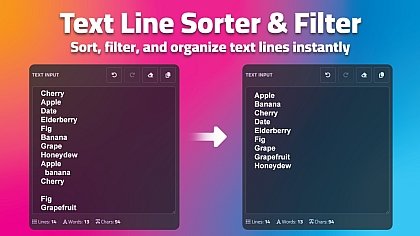 Text Line Sorter & Filter