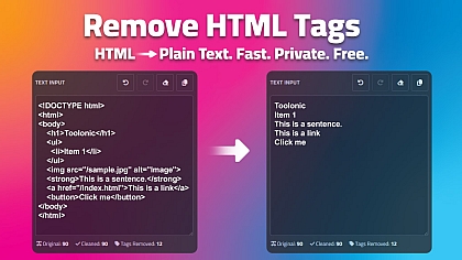 Remove HTML Tags | Free Online HTML Stripper Tool