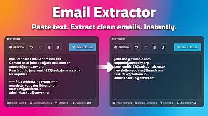 Free Email Extractor – Extract Email Addresses from Text