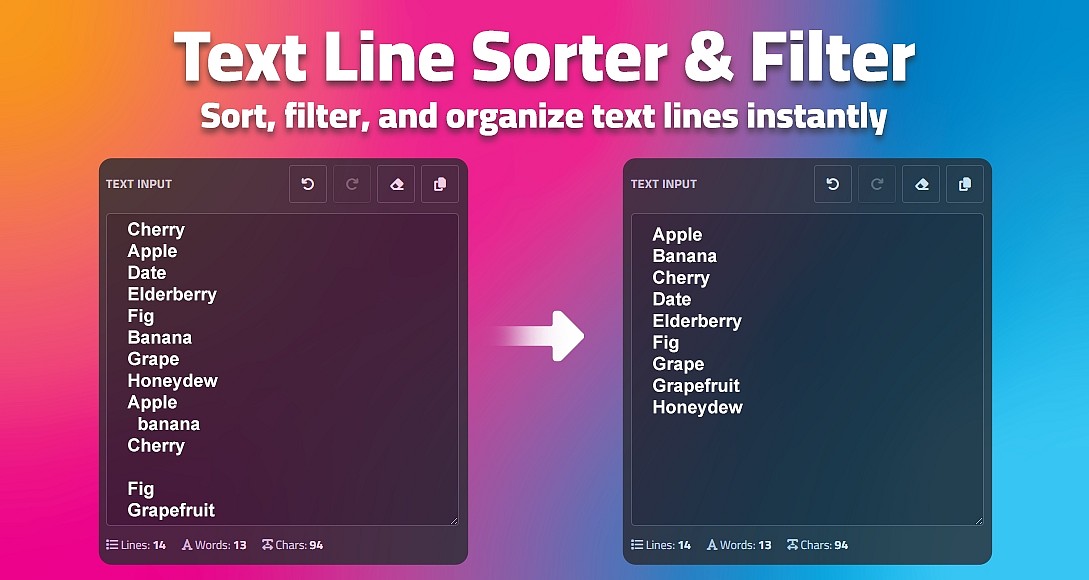 Text Line Sorter & Filter